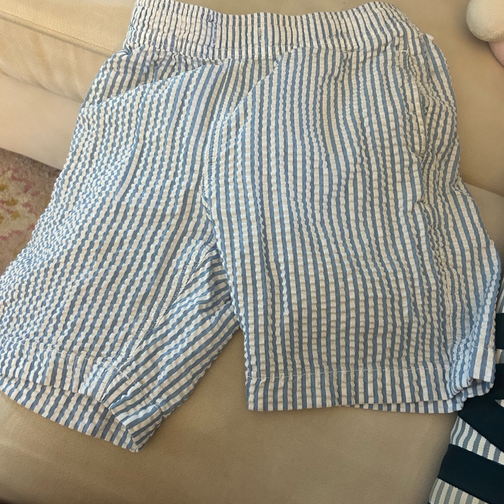Crewcuts Blue and White Striped Shorts